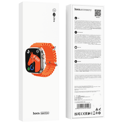 hoco. Pametni sat, 1.96" zaslon, Dual Bluetooth, IP67 - Y12 Titanium Gold