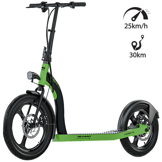 MS Energy Električni Romobil, 20/16" točkovi, 25 km/h, Domet do 30 km - r10  black / green