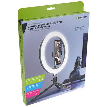 Tracer Lampa,LED, sa mini tripod postoljem, 10W - LED RING LAMP 26cm, MINI TRIPOD