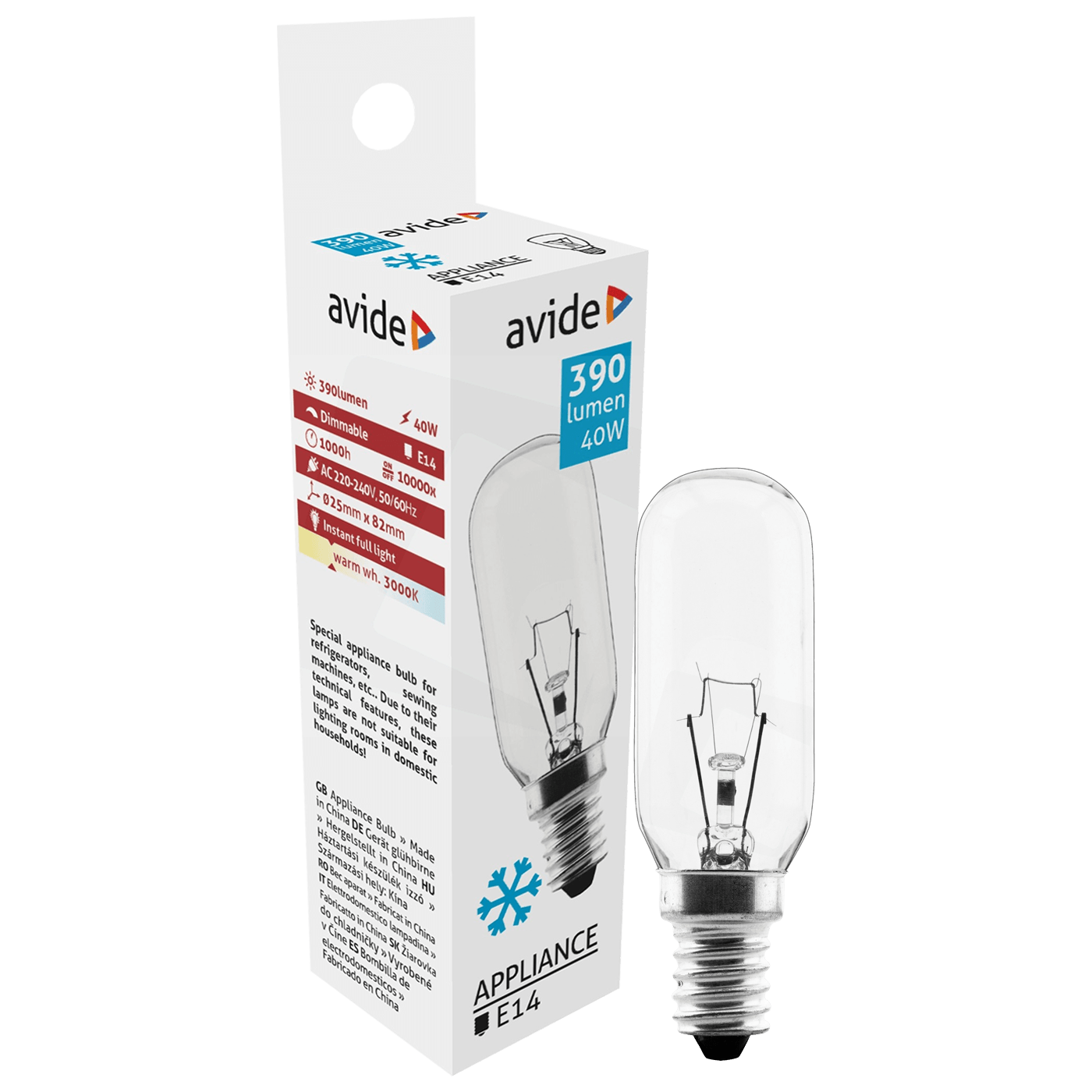 Avide Sijalica za frižider, 40W, E14, 3000K, IP20 - Cooling Bulb 40W E14