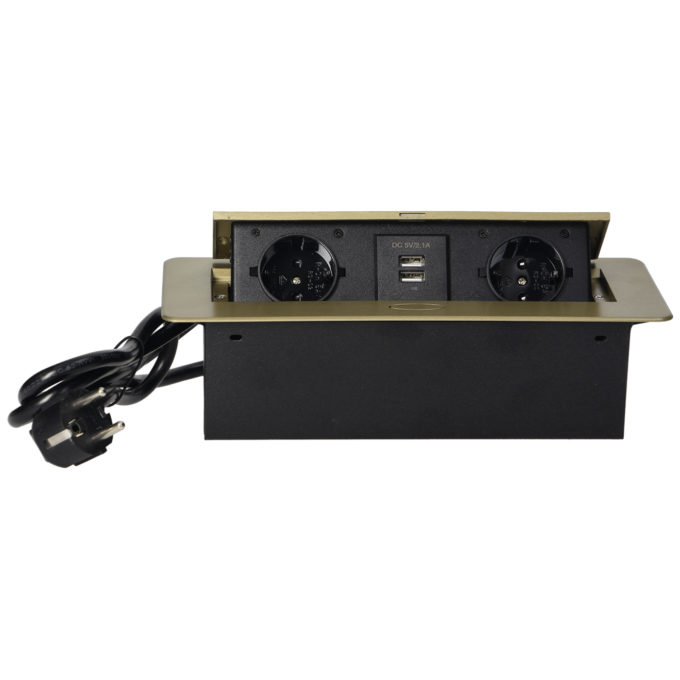 Orno Produžni kabel sa 2 x Schuko utičnice + 2 x USB, ugradbena - OR-AE-13126(GS)/BR