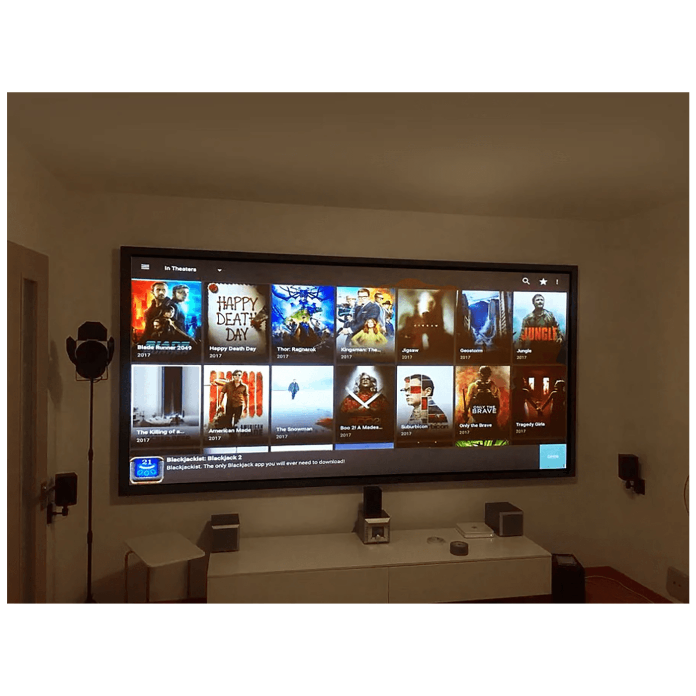 Maclean Platno za projektor, 221 x 124 cm - MC-921