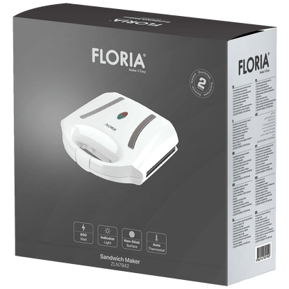 Floria Toster, LED indikator, 800 W, bijela - ZLN7942