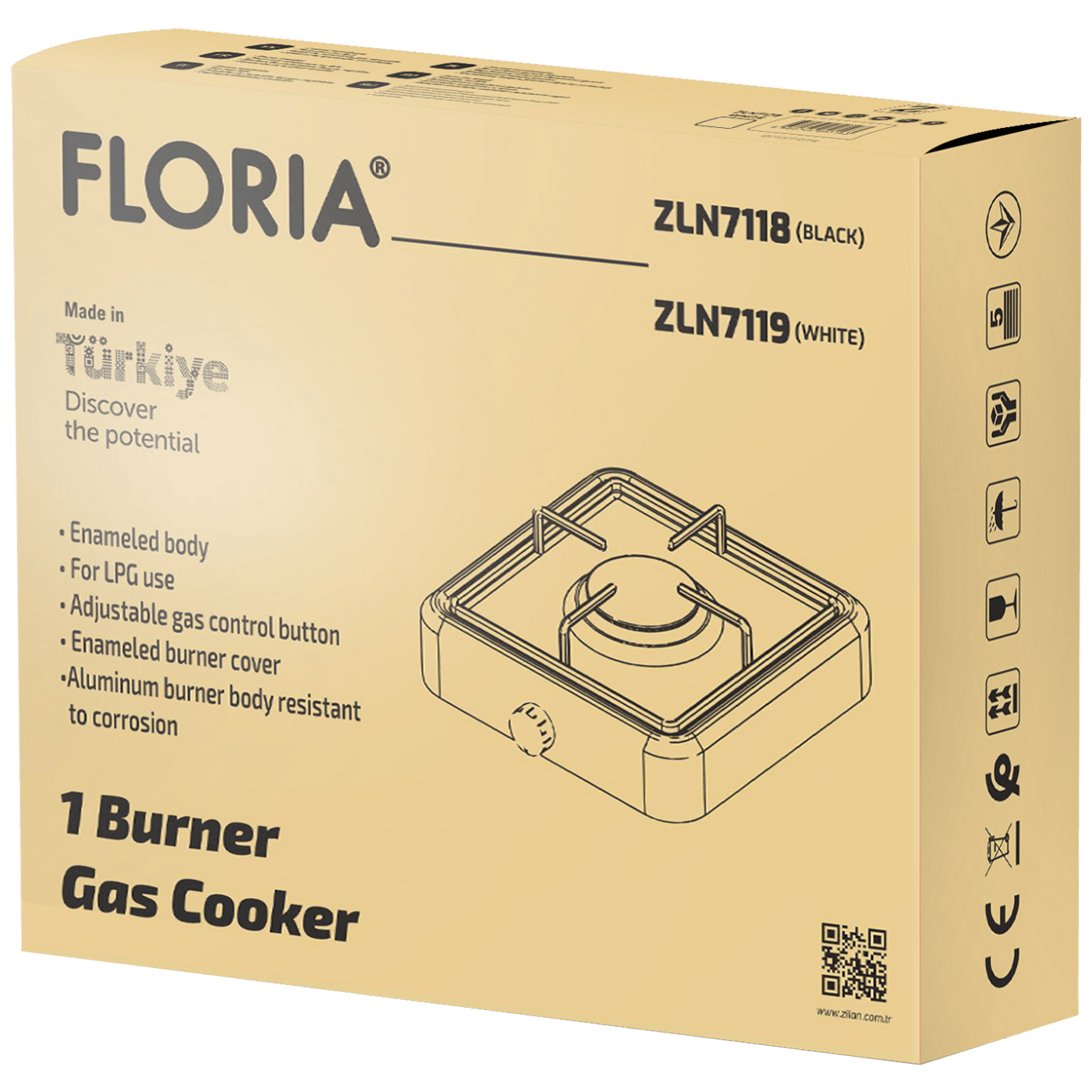 Floria Plinski rešo sa 1 plamenikom, crna - ZLN7118