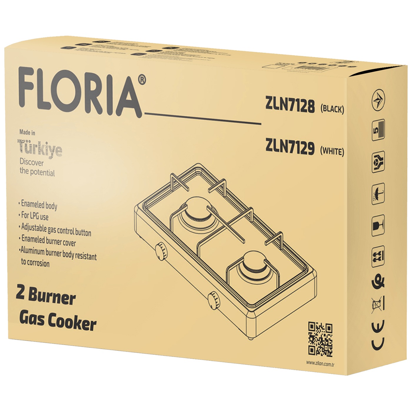 Floria Plinski rešo sa 2 plamenika, bijela - ZLN7129