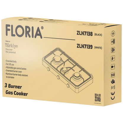 Floria Plinski rešo sa 3 plamenika, crna - ZLN7138