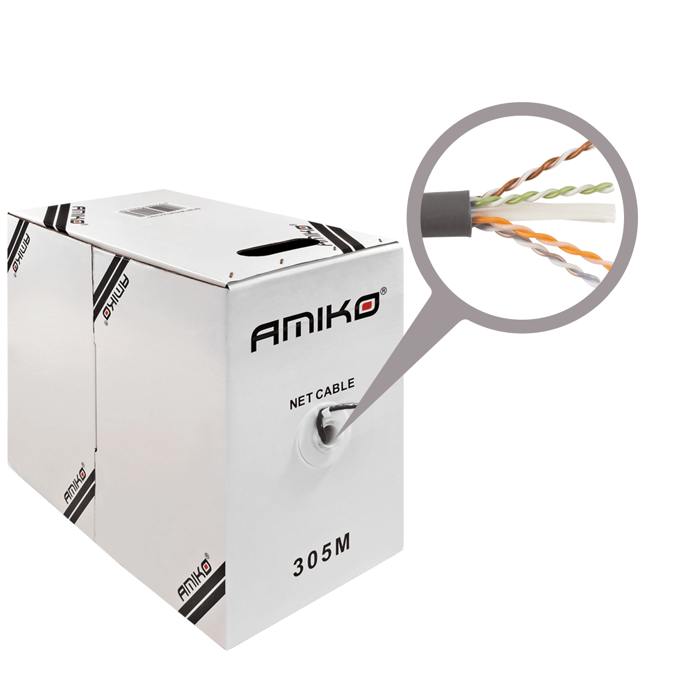 Amiko Mrežni FTP kabl, CAT6, CCA, 305 met - CAT6 FTP CCA 305m