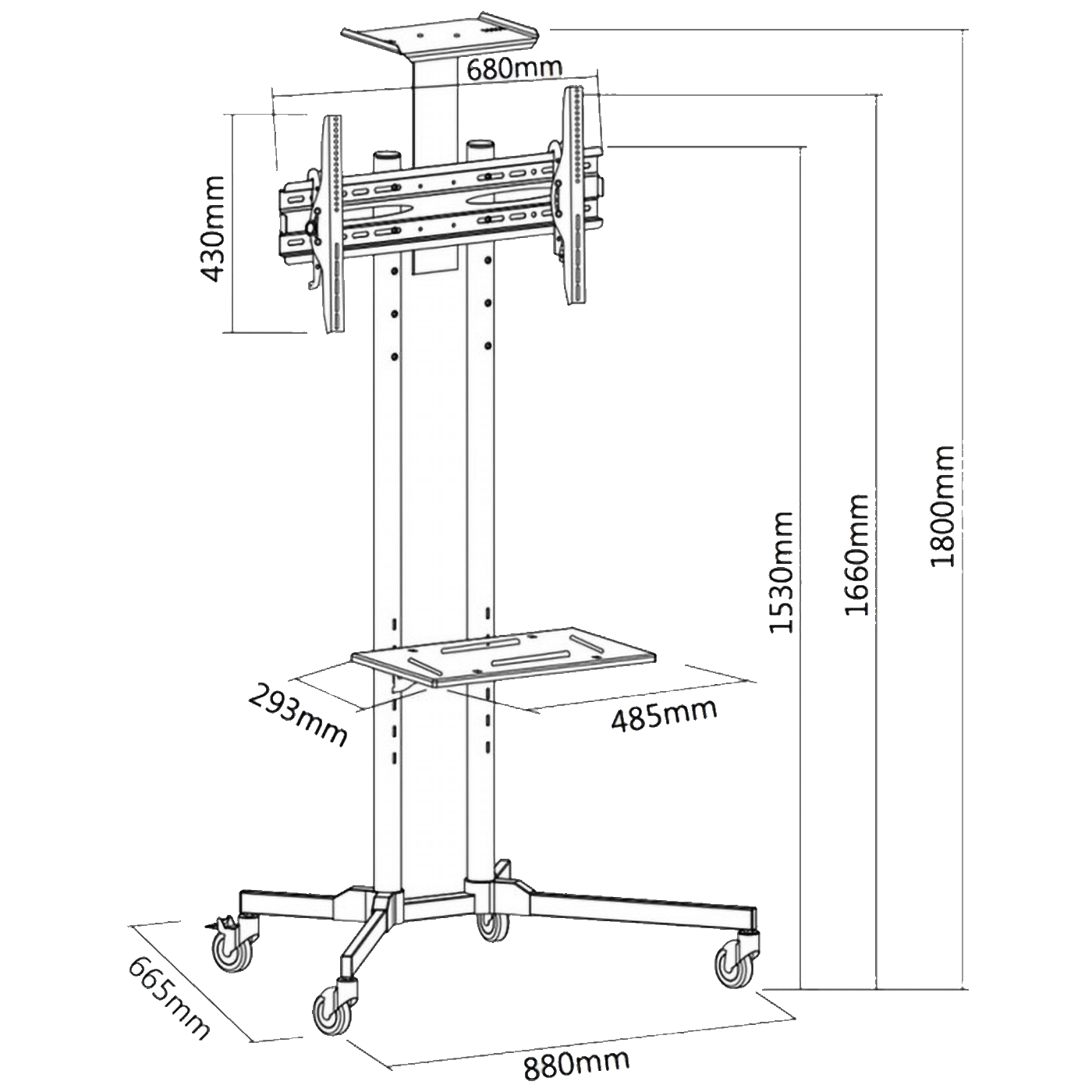 Maclean Stalak za TV prijemnik, 32" - 55", 50 kg - MC-661