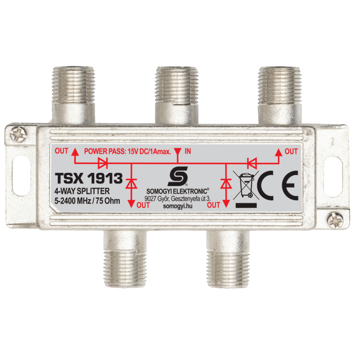 USE Antenski razdjeljnik 1 ulaz 4 izlaza, 5-2400 MHz - TSX 1913