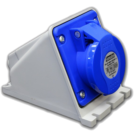 Famatel Utičnica zidna, 16A/220÷240, 3 Polna (2P+E), IP44 - 23290