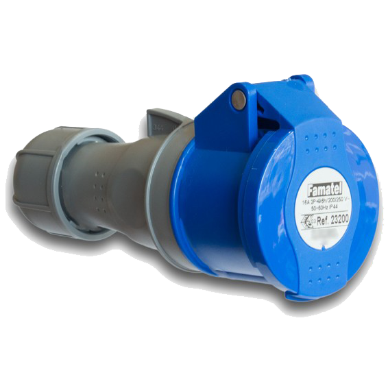 Famatel Utičnica spojka, 16A/220÷240, 3 Polna (2P+E), IP44 - 23200