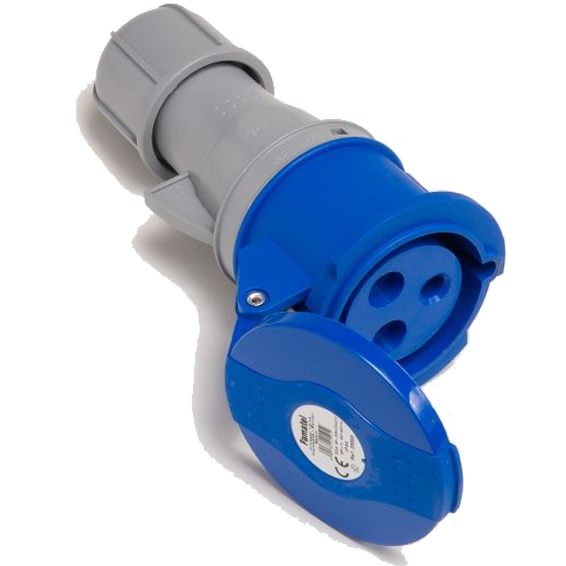 Famatel Utičnica spojka, 32A/220÷240, 3 Polna (2P+E), IP44 - 23203
