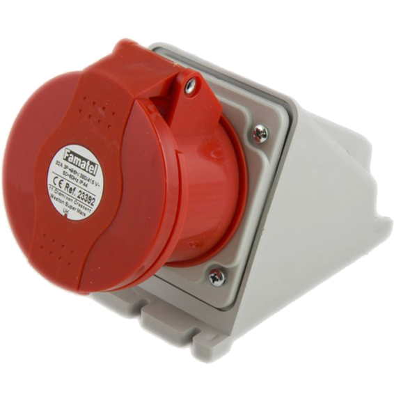 Famatel Utičnica zidna, 32A/380÷415, 3 Polna (3P+E), IP44 - 23392