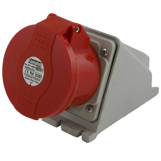 Famatel Utičnica zidna, 32A/380÷415, 5 Polna (3P+N+E), IP44 - 23393