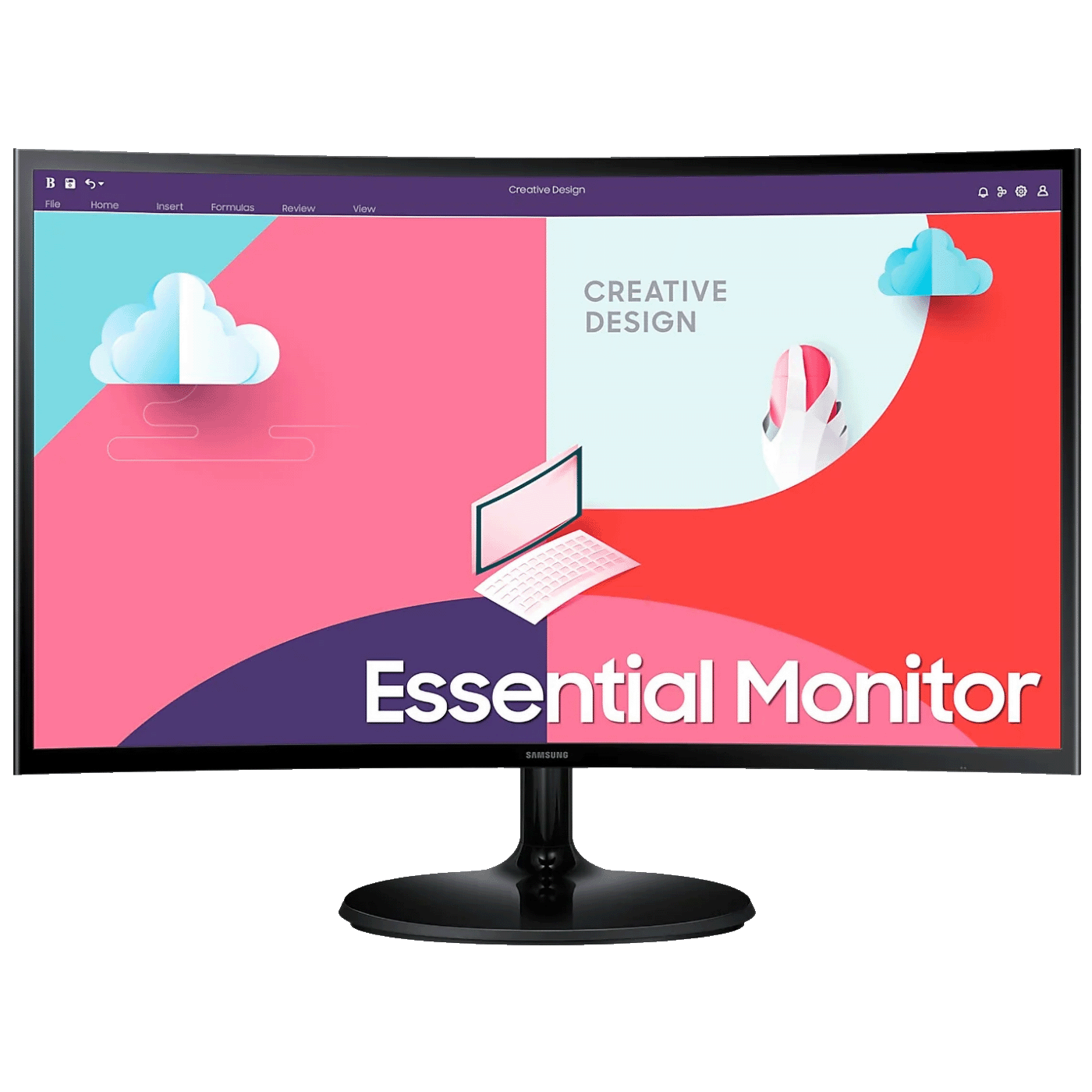Samsung Monitor 27", Zakrivljeni, FullHD, HDMI, VGA - LS27C364EAUXEN