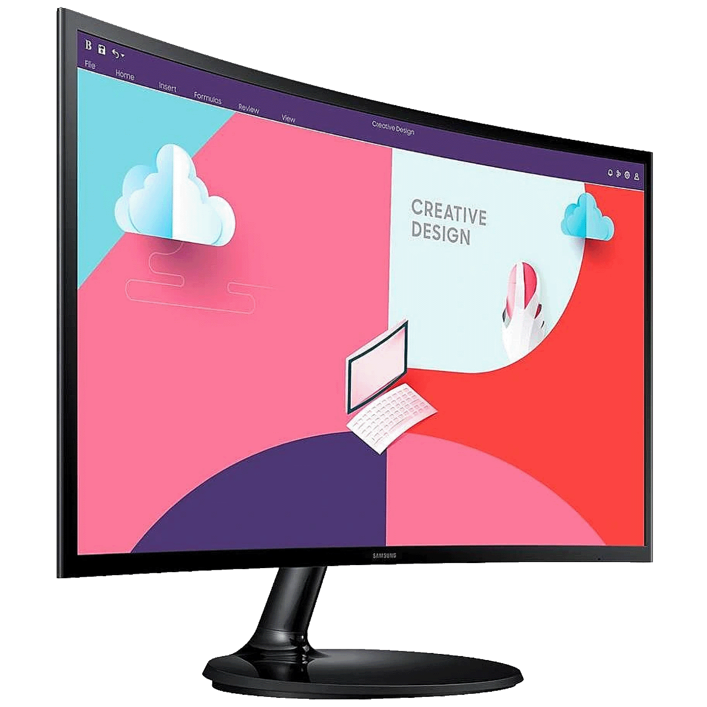 Samsung Monitor 27", Zakrivljeni, FullHD, HDMI, VGA - LS27C364EAUXEN