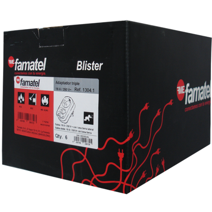 Famatel Strujni razdjelnik 3 utičnice, 10-16A/250V, blister - 1304.1