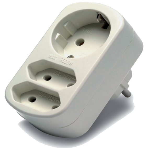 Famatel Strujni razdjelnik 3 utičnice, 10-16A/250V, blister - 1304.1