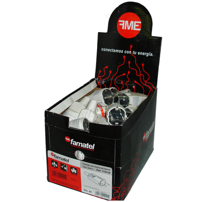 Famatel Strujni utikač 4.8mm Schuko, 2P+E, 16A/250V, bijeli - 1104-B