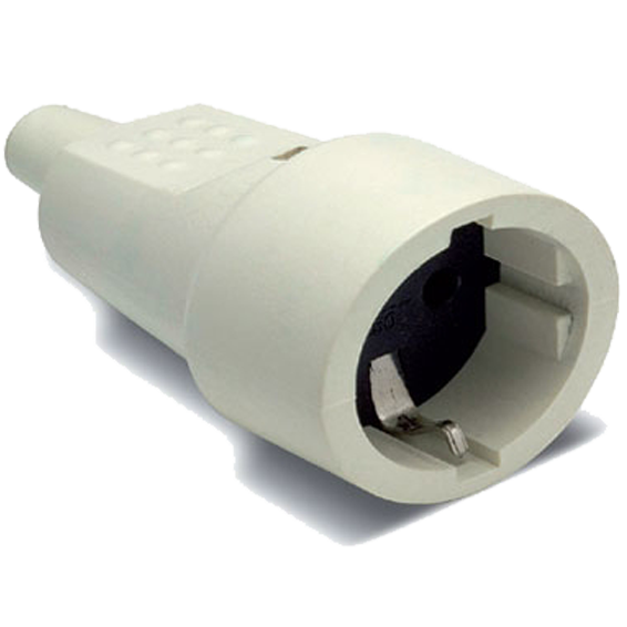 Famatel Strujni utičnica Schuko, uzemljenje, 16A/250V, bijela - 2104-B