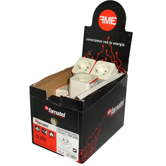 Famatel Utičnica Schuko 16A/250V, umetak od porculana - 2301