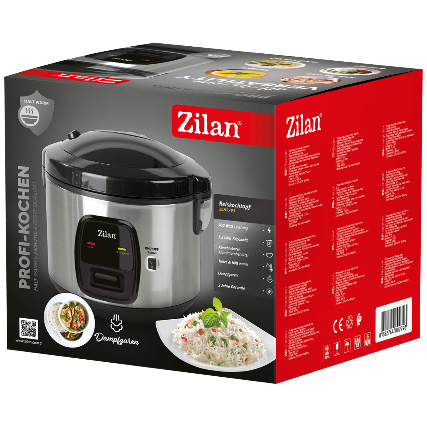 Zilan Lonac za kuhanje riže, 1.5lit, 500W - ZLN2793