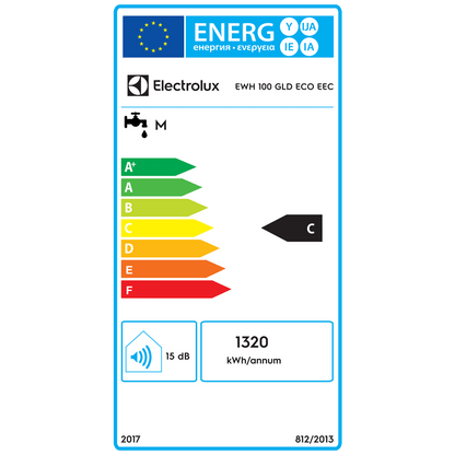 Electrolux Bojler 100 lit., Cijevni električni grijač (TEN), 2kW, IPX4 - EWH 100 GLD Eco EEC