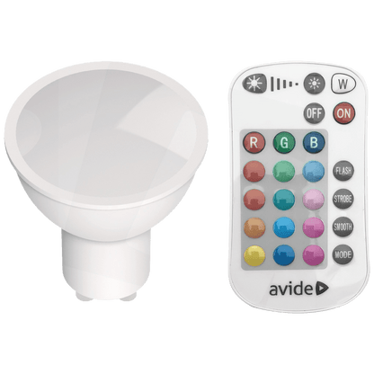Avide Pametna sijalica, LED 4.2W, GU10, RGB+W, daljinski - Smart LED GU10 4.9W