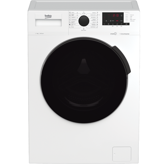 Beko Mašina za veš, 1400 obrtaja, 7 kg veša, Inverter, Steam - WUE 7722C XW0