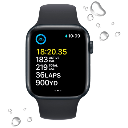 Apple SAT pametni, 1.78" LTPO OLED zaslon, vodootporan BT, WiFi - Watch SE 2022 44mm Midnight AC