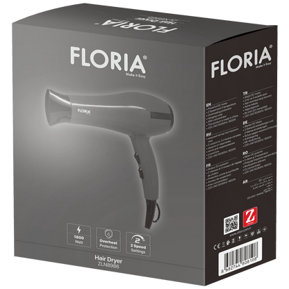 Floria Fen za kosu, 2000 W, siva - ZLN8986