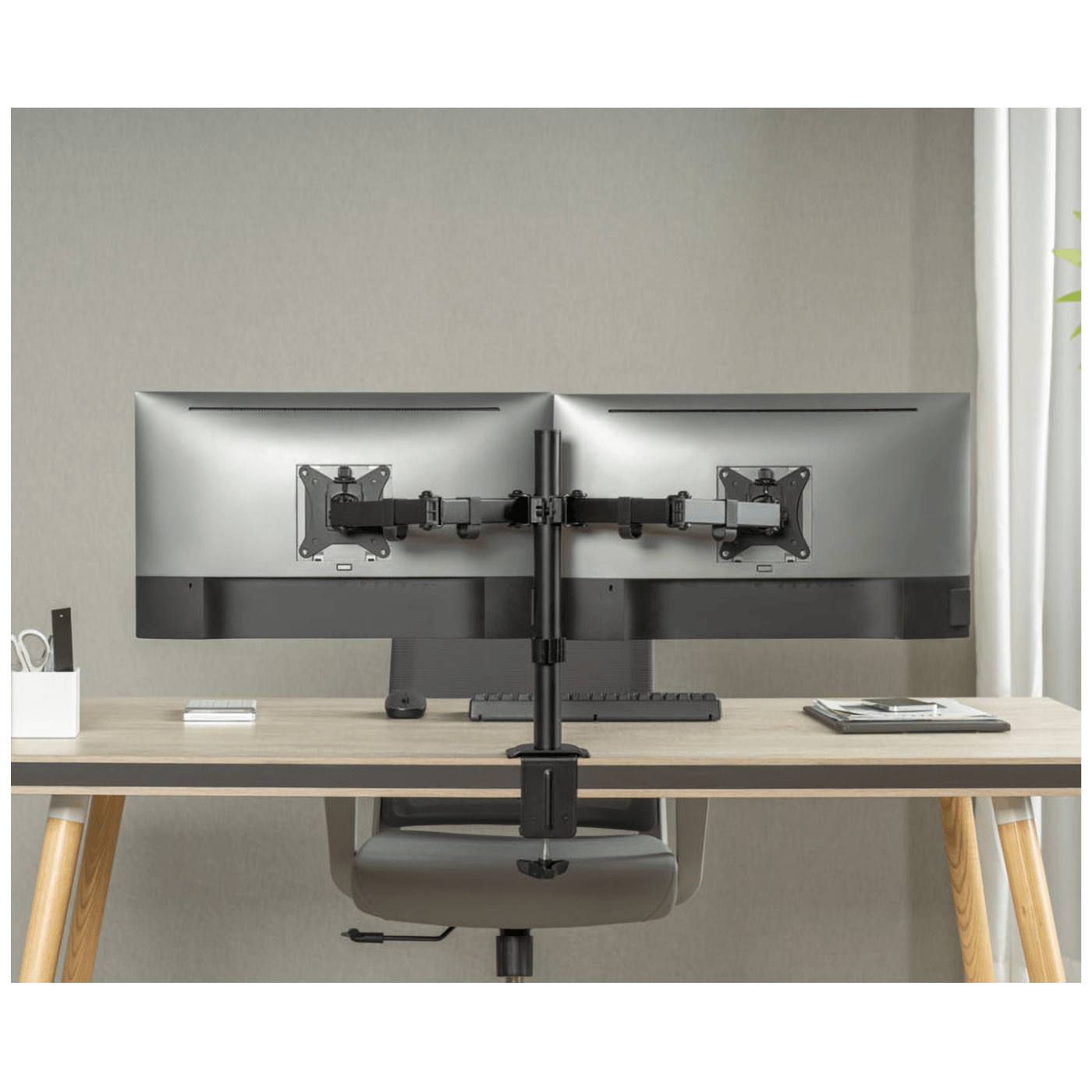 Superior Stolni nosač za 2 LCD monitora, 17" - 32" - Nosač za dva LCD monitora