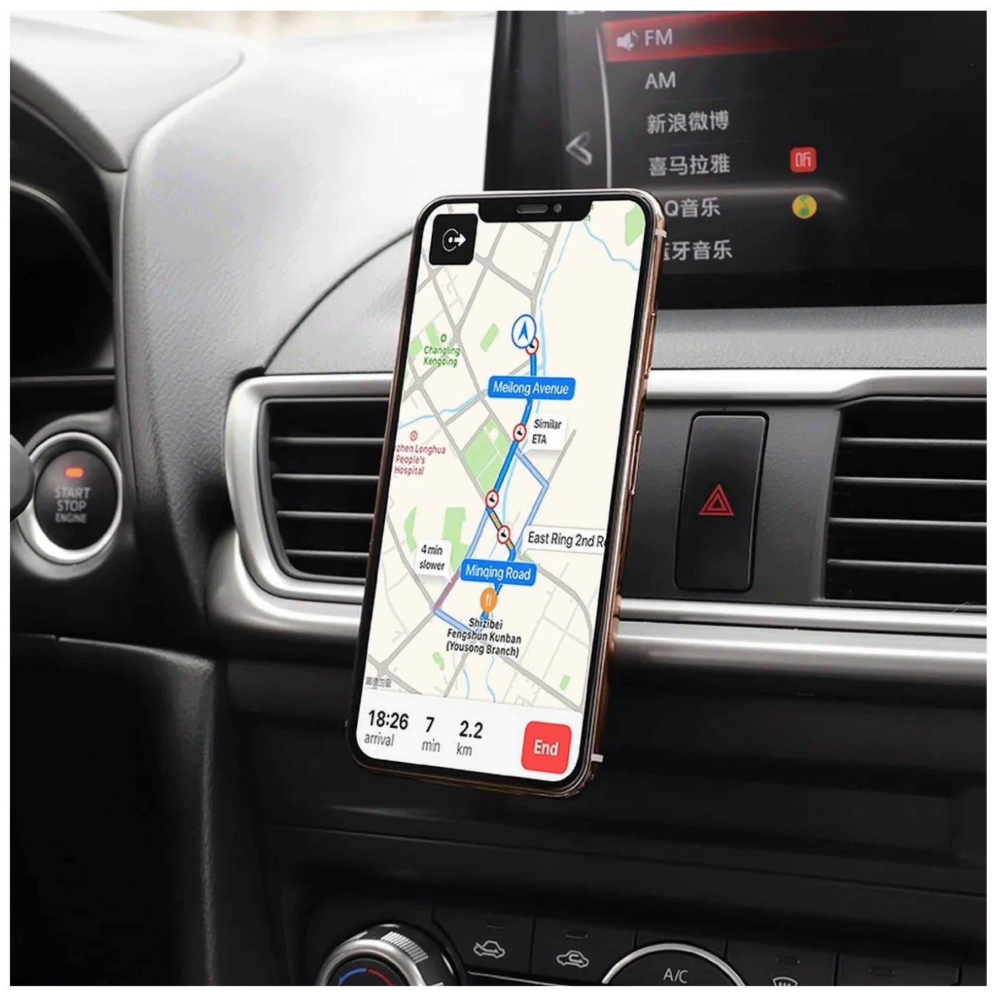 hoco. Držač za mobilne uređaje, magnetni, Alu tijelo - CA47 Metal Black