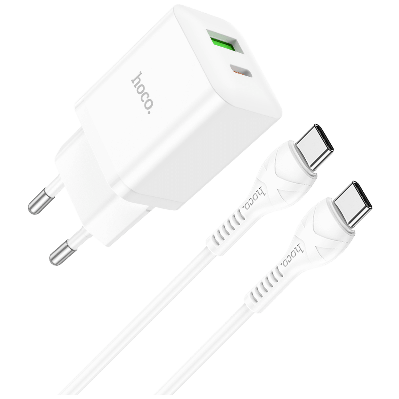 hoco. Punjač kućni sa type C kabelom, brzi, PD20W, QC3.0 - N28 Founder, tip C