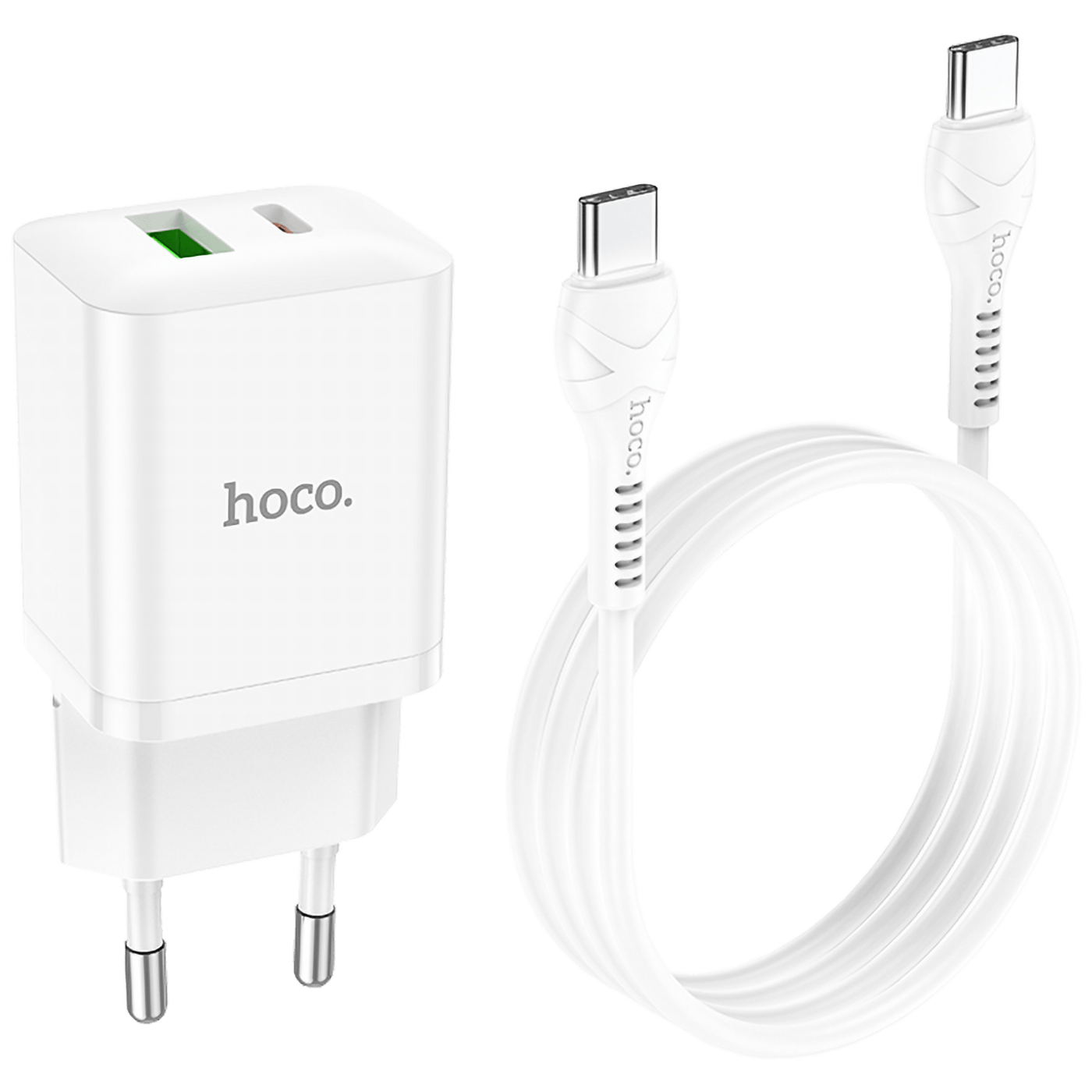 hoco. Punjač kućni sa type C kabelom, brzi, PD20W, QC3.0 - N28 Founder, tip C