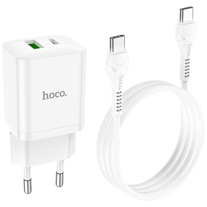 hoco. Punjač kućni sa type C kabelom, brzi, PD20W, QC3.0 - N28 Founder, tip C