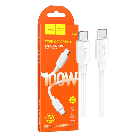 hoco. USB kabl za smartphone, type C, 100W, bijela - X96 Hyper, 100W, White