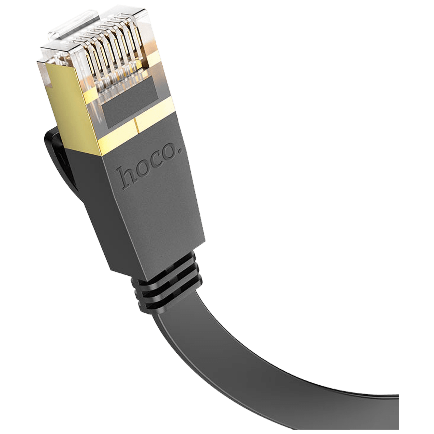 hoco. Mrežni kabl, CAT6, Gigabit Ethernet, flat, 5 met., crna - US07 General, 5 met.