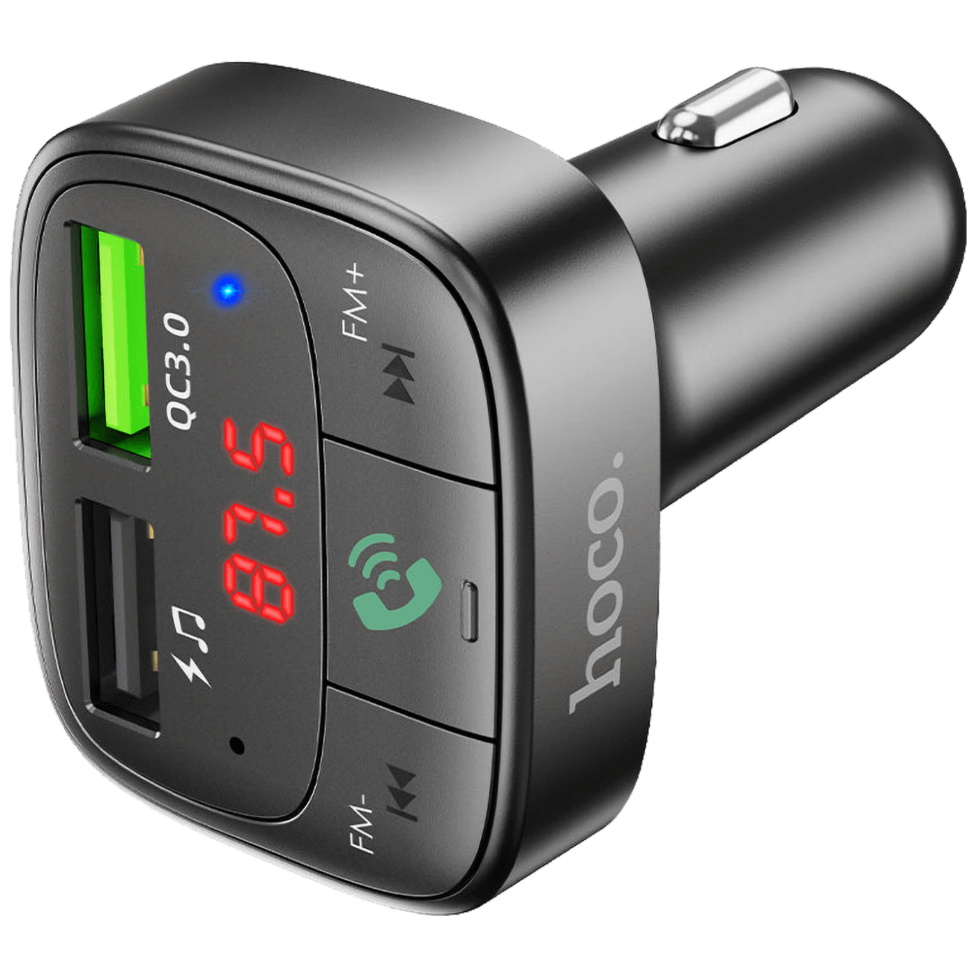 hoco. FM modulator, Bluetooth, 12/24V, 2 x USB, microSD, PD 18W - E59 Promise