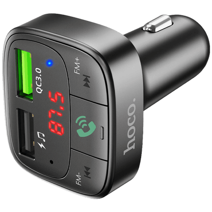 hoco. FM modulator, Bluetooth, 12/24V, 2 x USB, microSD, PD 18W - E59 Promise