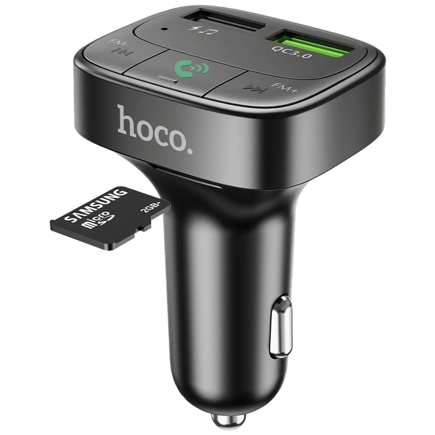 hoco. FM modulator, Bluetooth, 12/24V, 2 x USB, microSD, PD 18W - E59 Promise