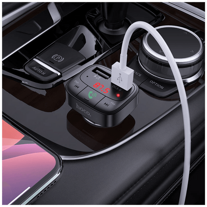 hoco. FM modulator, Bluetooth, 12/24V, 2 x USB, microSD, PD 18W - E59 Promise