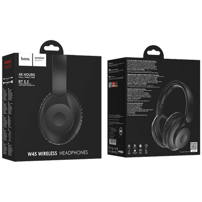 hoco. Slušalice bežične, Bluetooth - W45 Enjoy, Black