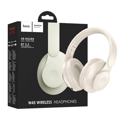 hoco. Slušalice bežične, Bluetooth - W45 Enjoy, White