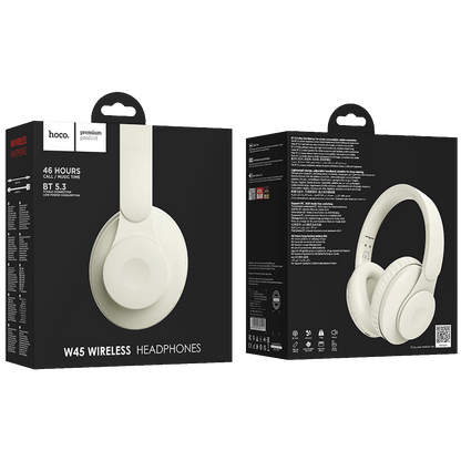 hoco. Slušalice bežične, Bluetooth - W45 Enjoy, White