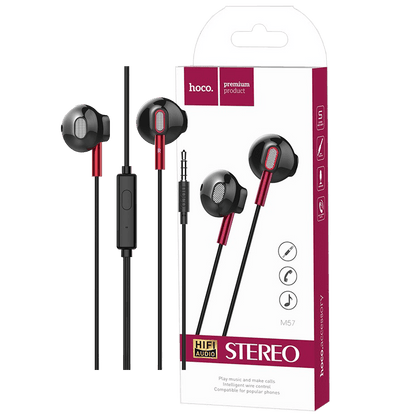 hoco. Slušalice sa mikrofonom, 3.5 mm,dužina kabela 1.2 met, crna - M57 Sky sound, Black