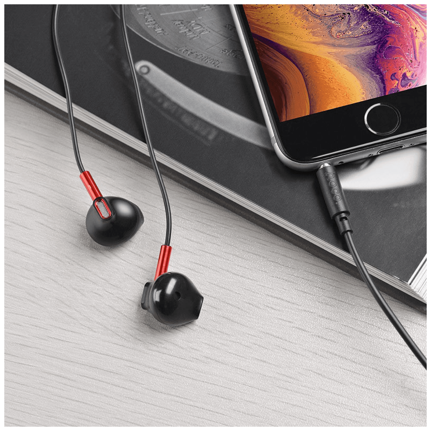 hoco. Slušalice sa mikrofonom, 3.5 mm,dužina kabela 1.2 met, crna - M57 Sky sound, Black