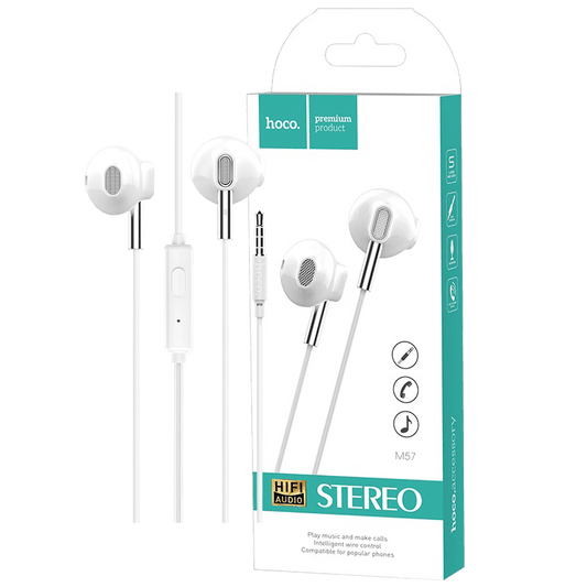 hoco. Slušalice sa mikrofonom, 3.5 mm,dužina kabela 1.2 met,bijela - M57 Sky sound, White