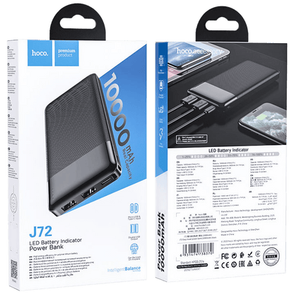hoco. Punjač prijenosni za mobitele, 10000 mAh, 2A / 2A - J72 Easy travel