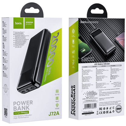 hoco. Punjač prijenosni za mobitele, 20000 mAh, 2A / 2A - J72A Easy travel